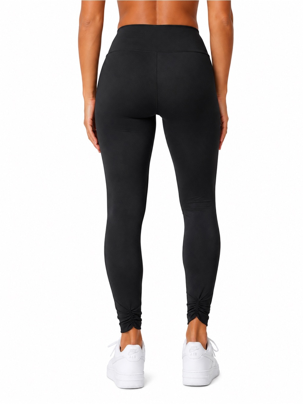 Calvin Klein Performance Black High-Waist Ruched Ankle Leggings